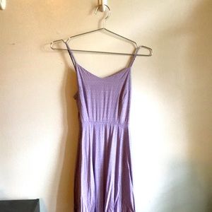 Purple/White summer dress XS